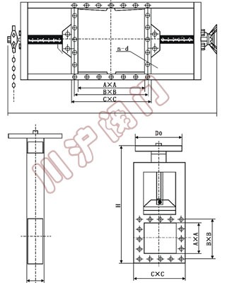 手動(dòng)插板閥結(jié)構(gòu)圖