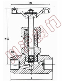 針型截止閥結構圖